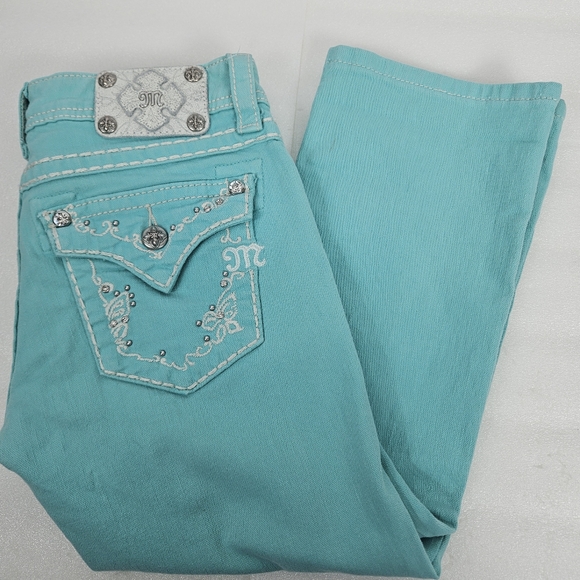Rare Miss Me mint green capri jeans JP5415P3 Size 28 - Picture 13 of 15